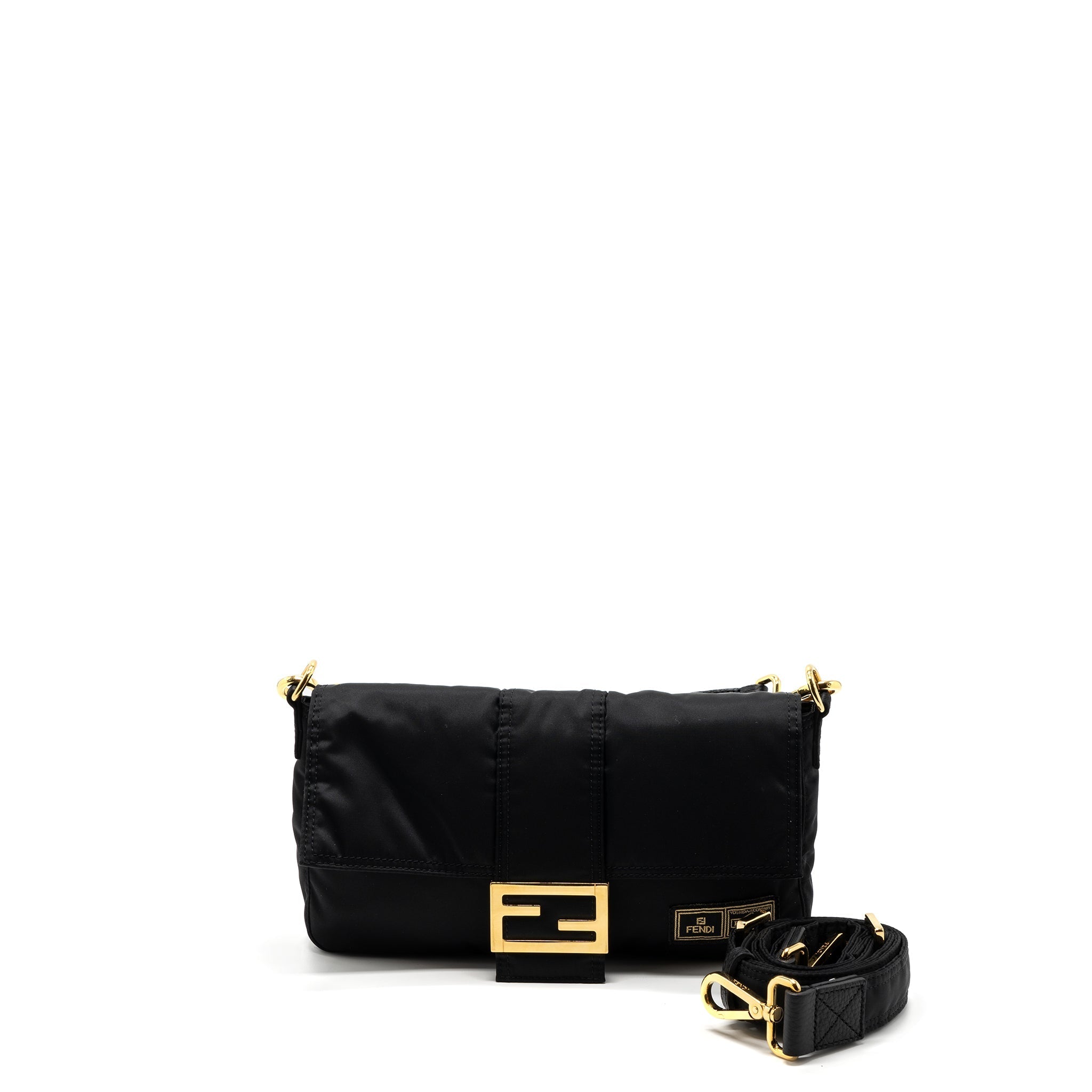 FENDI REGULAR BAGUETTE NYLON BLACK GHW