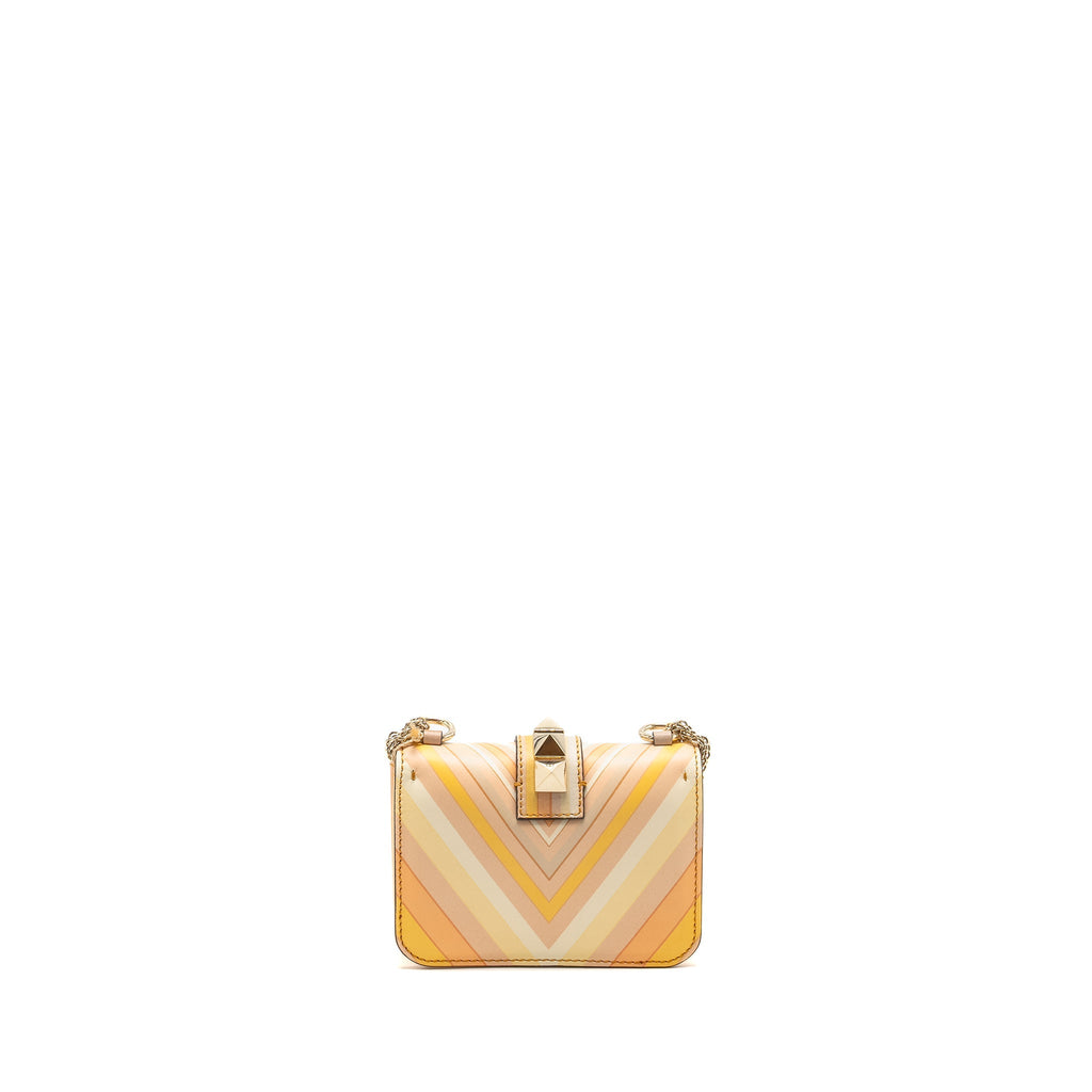 VALENTINO MINI GLAM LOCK ROCKSTUD FLAP BAG LEATHER MULTICOLOUR LGHW