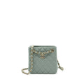 CHANEL 23C MINI BUCKET TOTE BAG CAVIAR LIGHT GREY LGHW (MICROCHIP)
