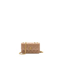 CHANEL 22K GOLD PILLAR MINI FLAP BAG LAMBSKIN DARK BEIGE GHW (MICROCHIP)