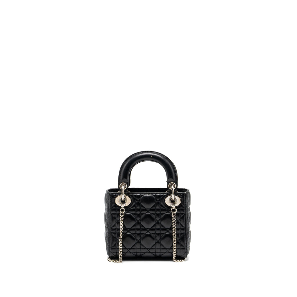DIOR MINI LADY DIOR LAMBSKIN BLACK SHW