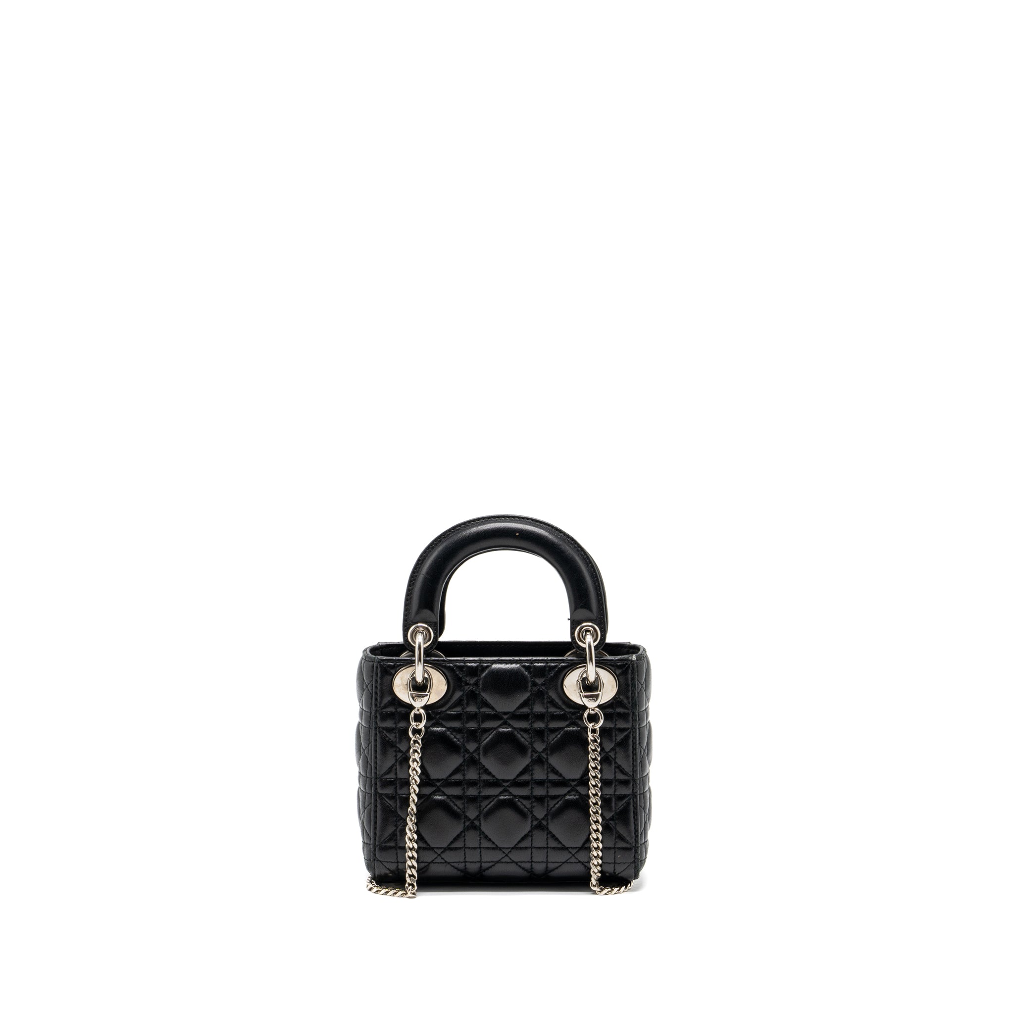 DIOR MINI LADY DIOR LAMBSKIN BLACK SHW