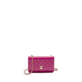 CHANEL TRENDY CC WALLET ON CHAIN LAMBSKIN FUCHSIA GHW