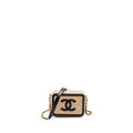 CHANEL MINI FILIGREE VANITY CLUTCH CAVIAR BEIGE / BLACK GHW
