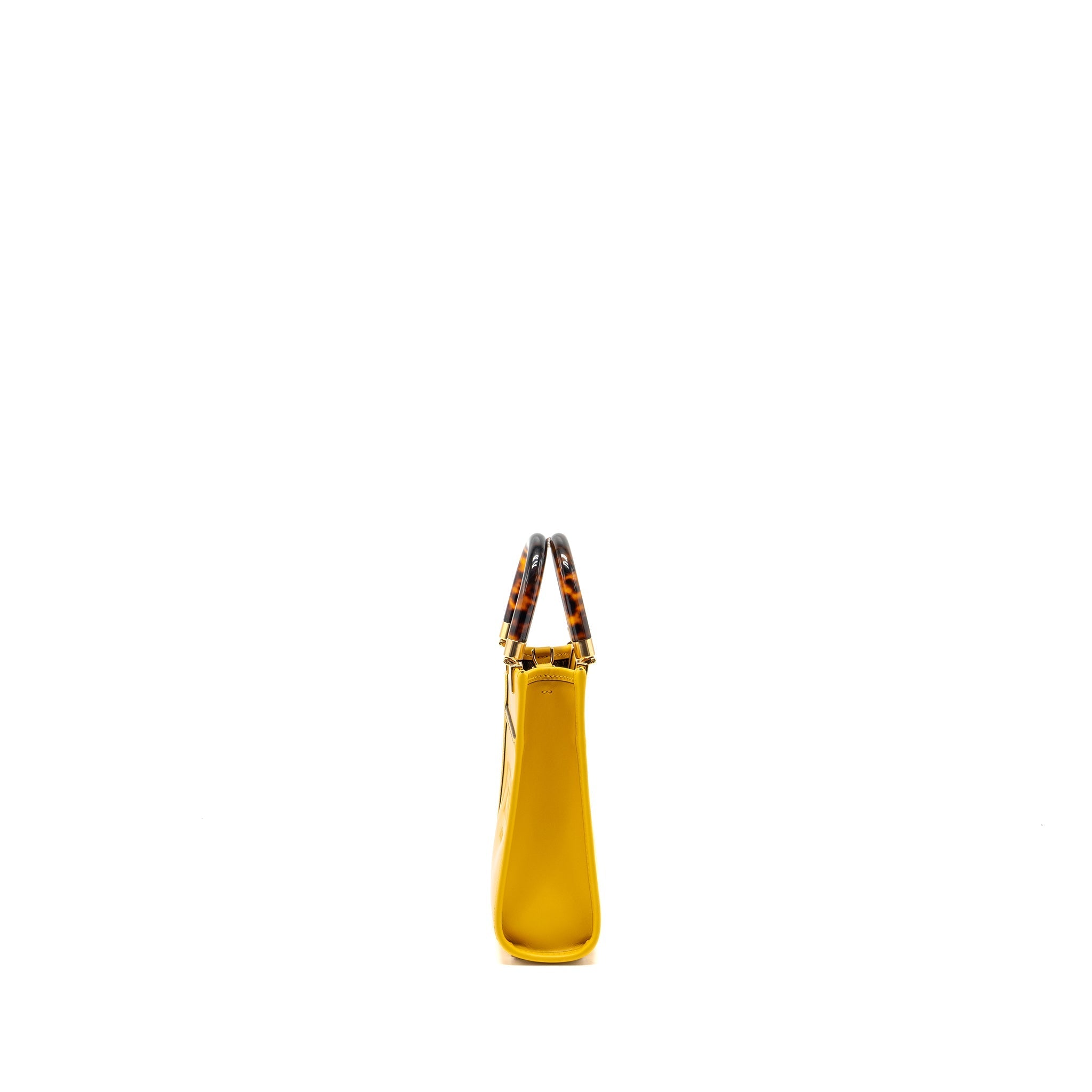 FENDI MINI SUNSHINE SHOPPER CALFSKIN YELLOW GHW