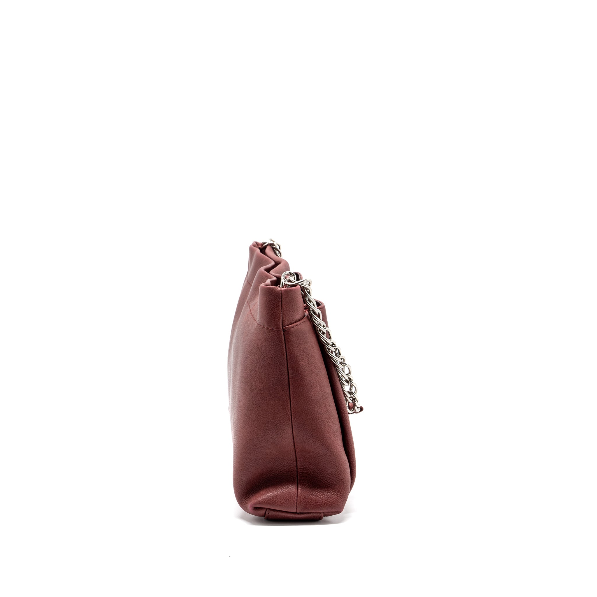 CHANEL TOTE BAG GRAIN CALFSKIN RED SHW