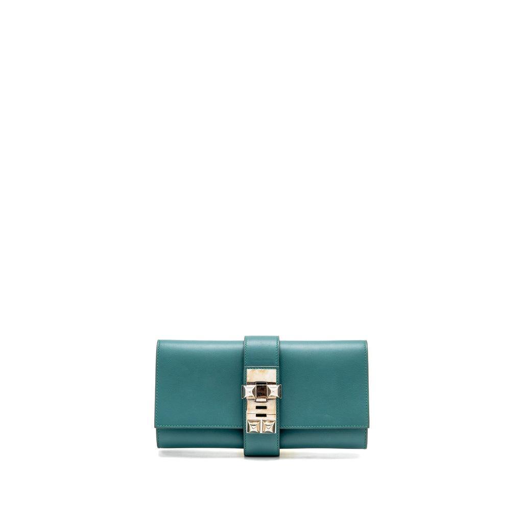 HERMES POCHETTE MEDOR 23 SWIFT MALACHITE SHW