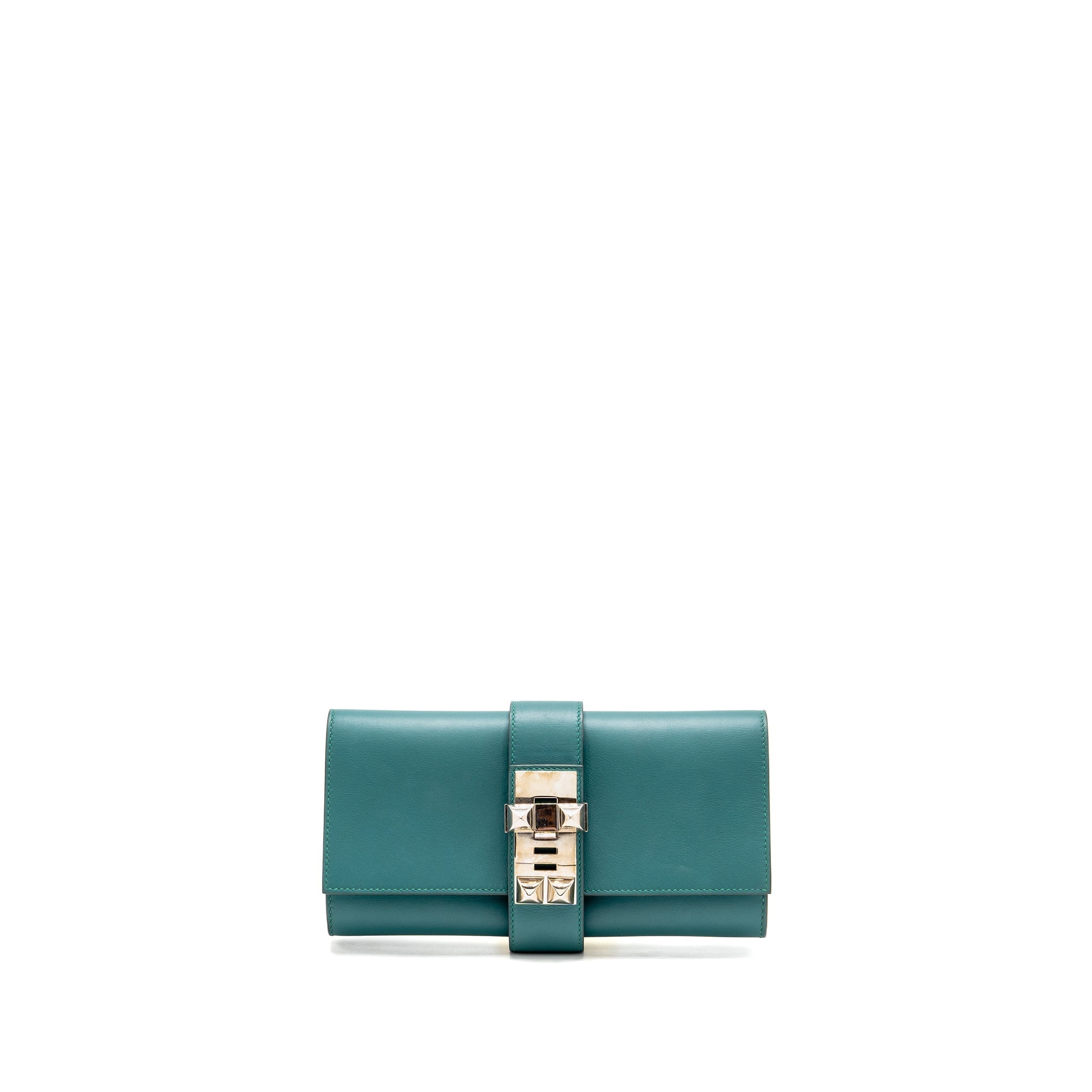 HERMES POCHETTE MEDOR 23 SWIFT MALACHITE SHW