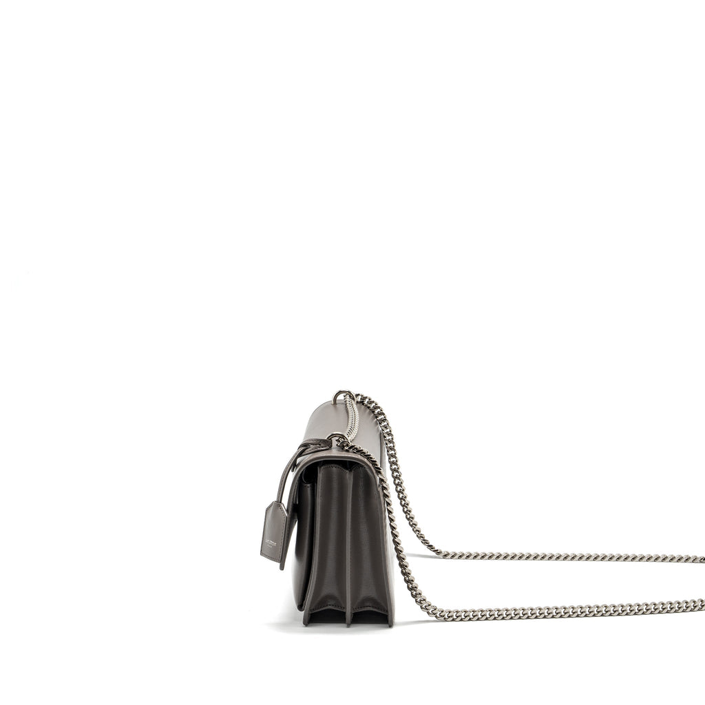 SAINT LAURENT / YSL MEDIUM SUNSET BAG CALFSKIN GREY SHW