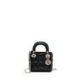 DIOR MINI LADY DIOR LAMBSKIN BLACK SHW