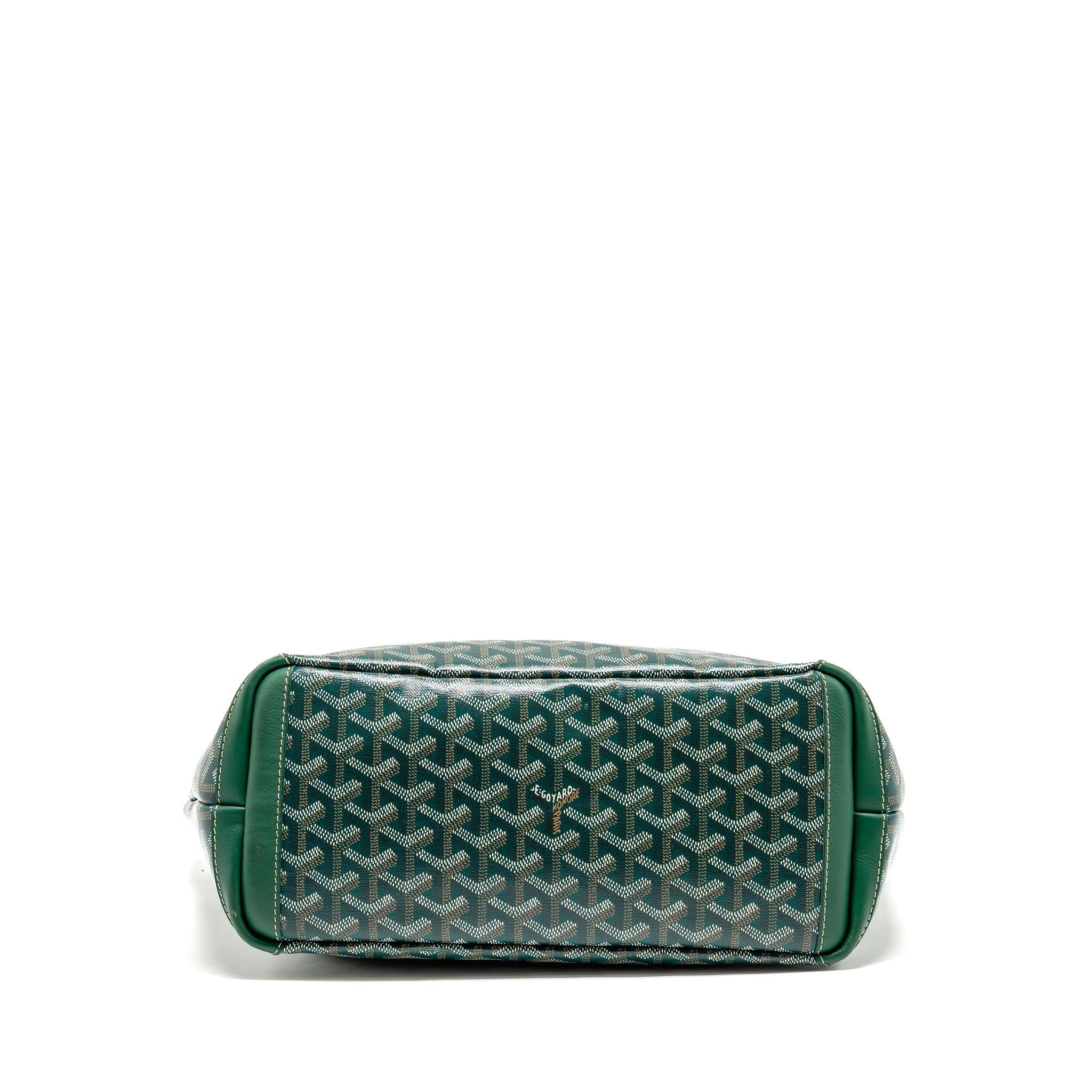 GOYARD ARTOIS PM HANDBAG GOYARDINE CANVAS/CALFSKIN GREEN SHW