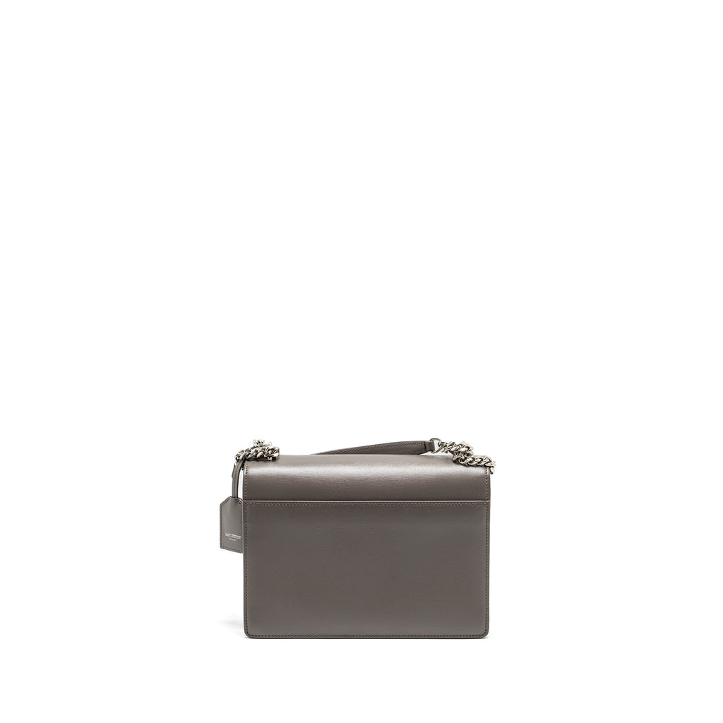 SAINT LAURENT / YSL MEDIUM SUNSET BAG CALFSKIN GREY SHW