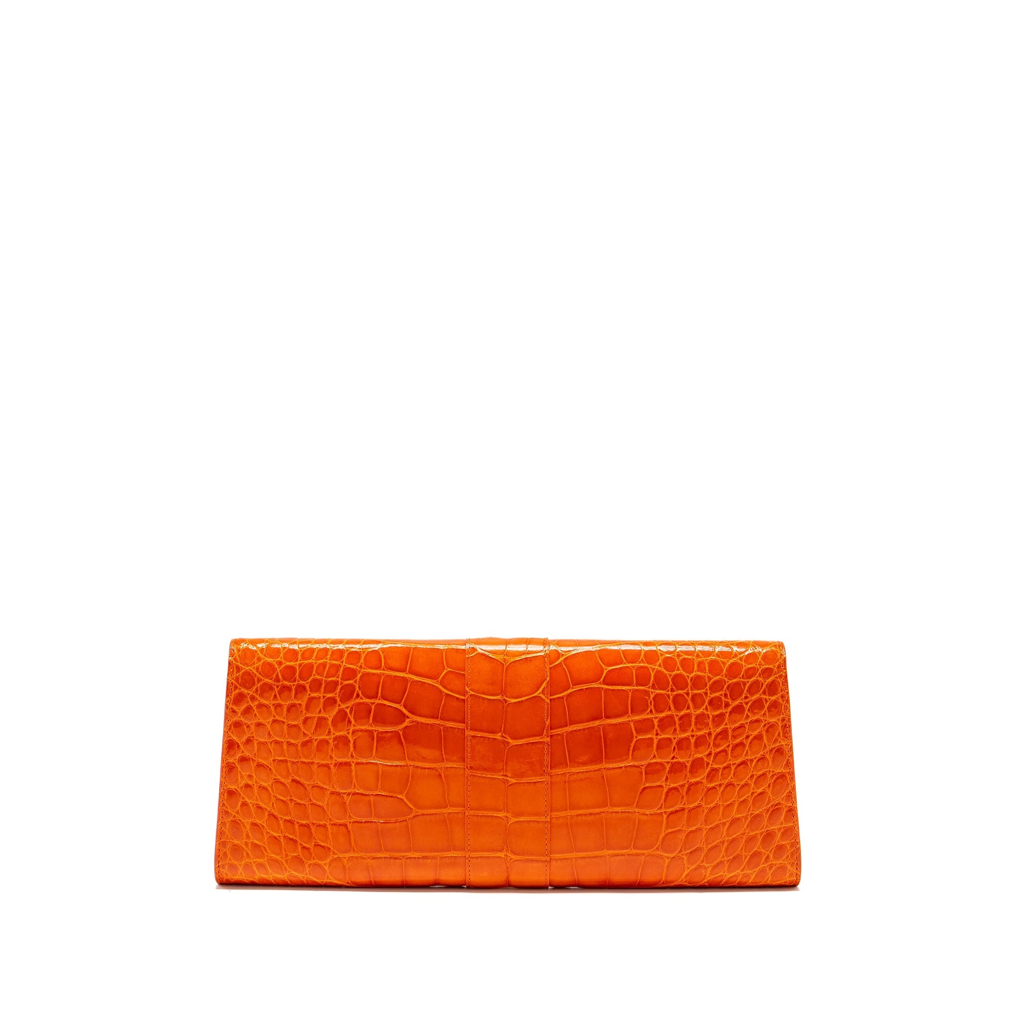 DELVAUX BRILLIANT POCHETTE ALLIGATOR PAPRIKA LGHW