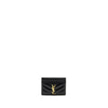 SAINT LAURENT CARD CASE CALFSKIN BLACK GHW