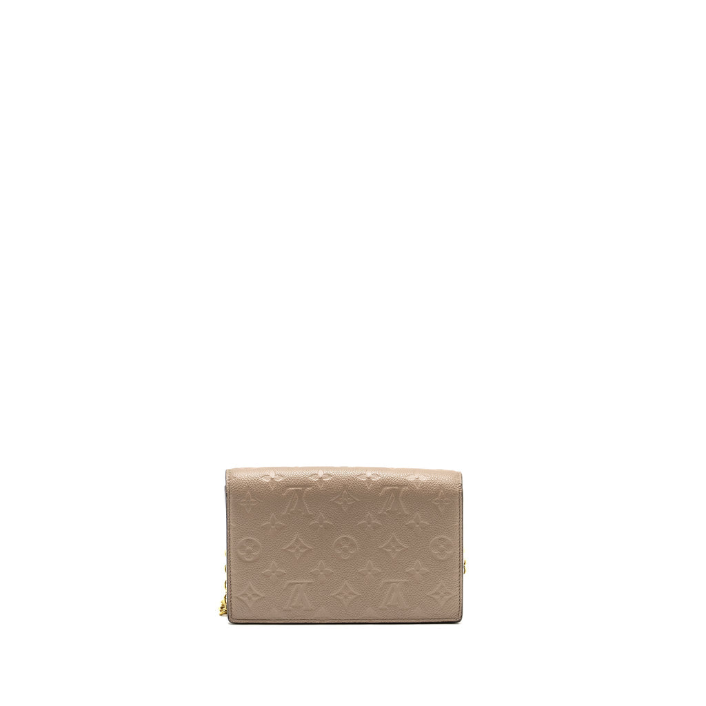 LOUIS VUITTON VAVIN CHAIN WALLET MONOGRAM EMPREINTE GREY GHW