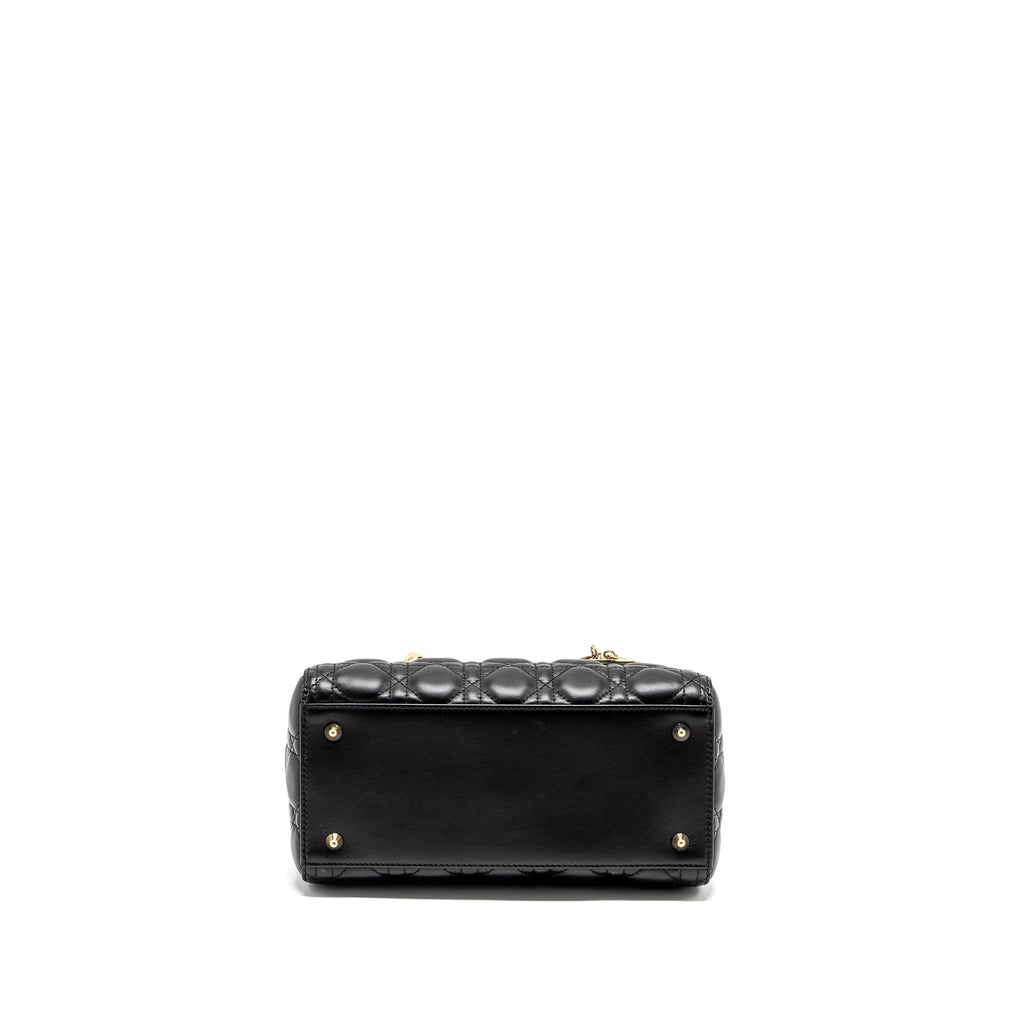 DIOR MEDIUM LADY DIOR LAMBSKIN BLACK LGHW