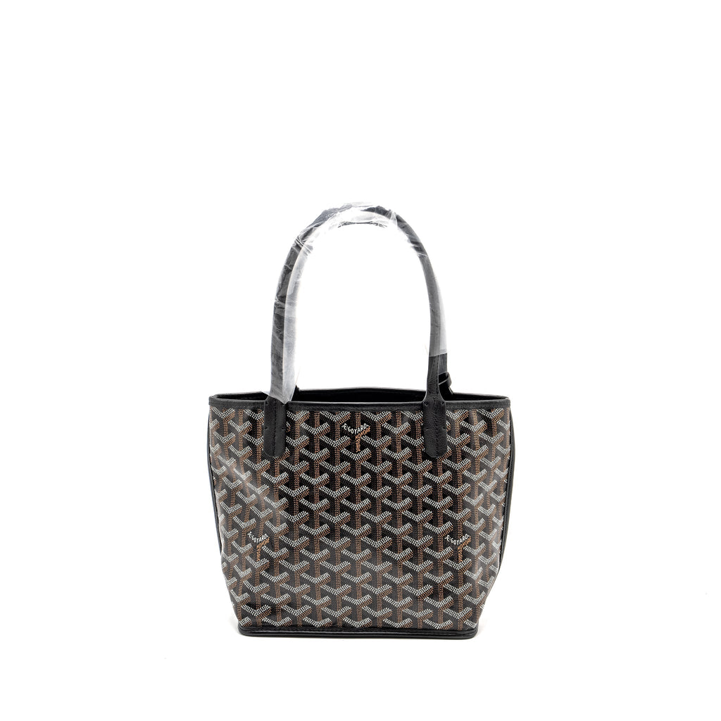 GOYARD MINI ANJOU TOTE GOYARDLINE CANVAS/LEATHER BLACK SHW