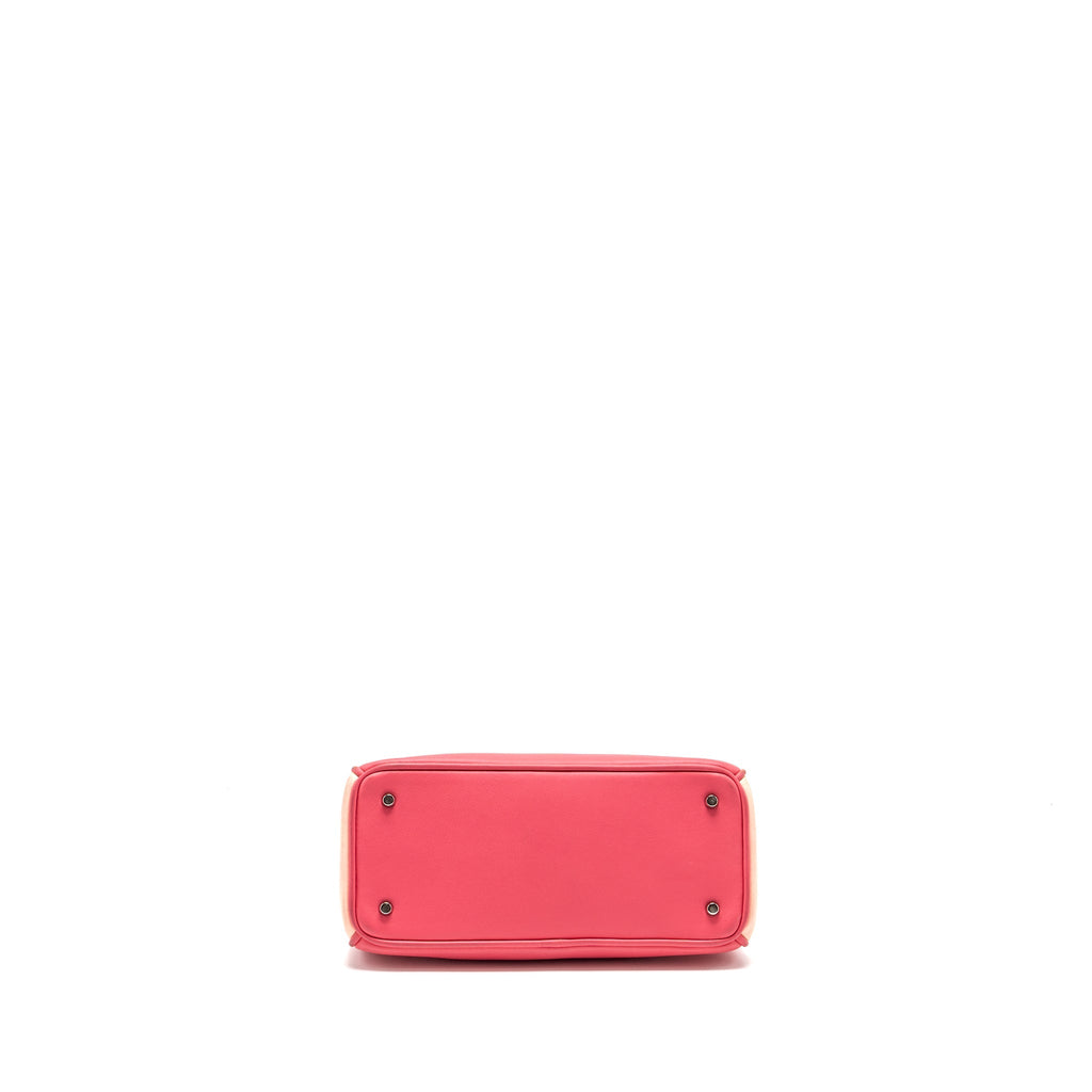 DIOR MINI DIORISSIMO TOTE BAG CALFSKIN DARK PINK/LIGHT PINK SHW