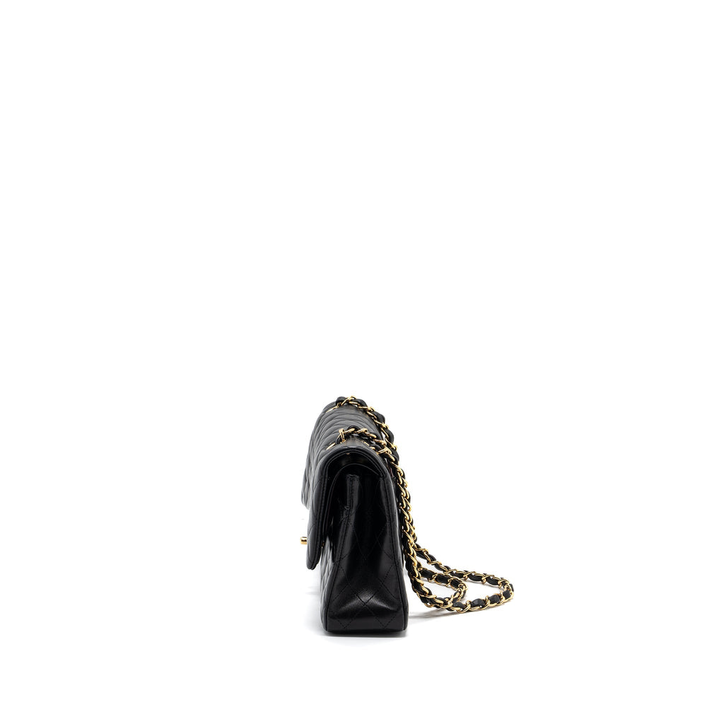 CHANEL MEDIUM CLASSIC FLAP BAG LAMBSKIN BLACK GHW