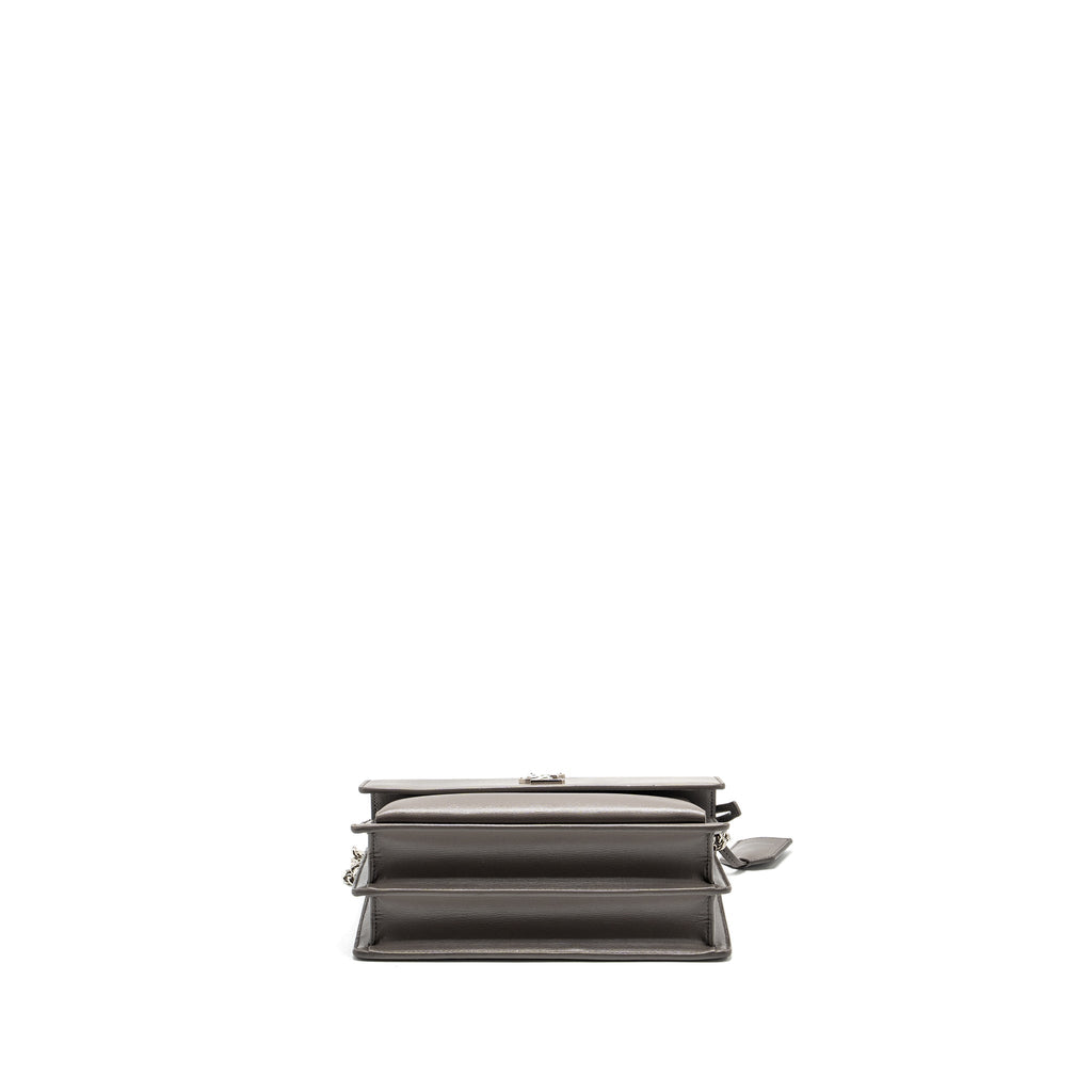 SAINT LAURENT / YSL MEDIUM SUNSET BAG CALFSKIN GREY SHW