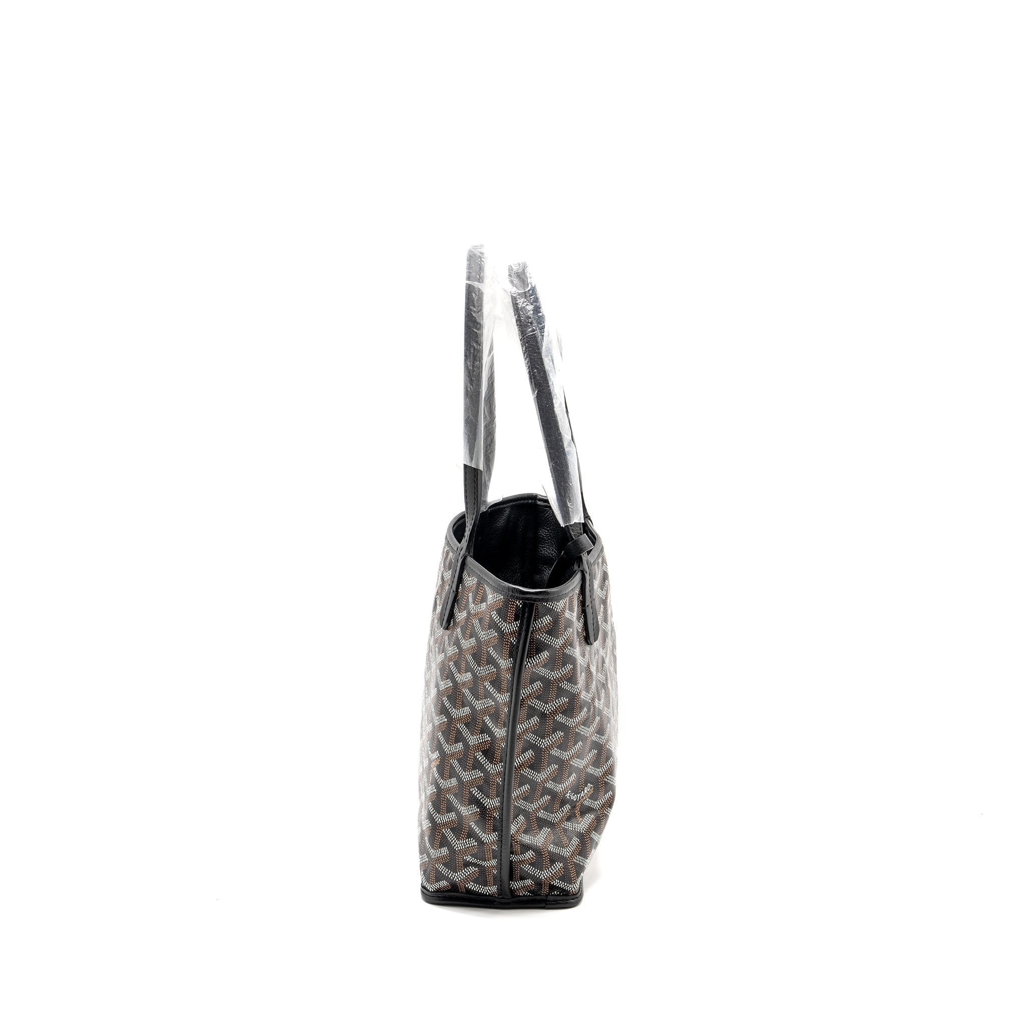 GOYARD MINI ANJOU TOTE GOYARDLINE CANVAS/LEATHER BLACK SHW