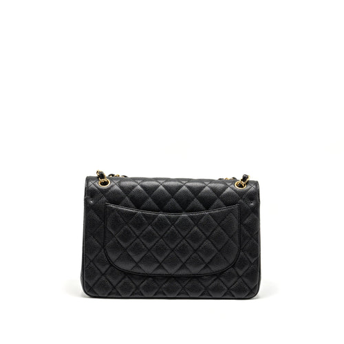 CHANEL JUMBO CLASSIC DOUBLE FLAP BAG CAVIAR BLACK GHW