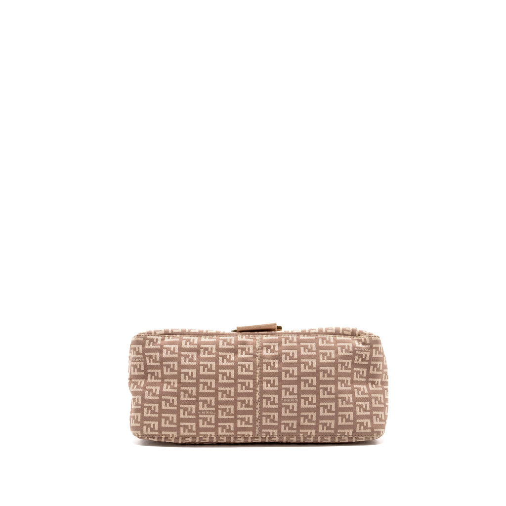 FENDI ZUCCHINO MAMA FLAP BAG FF JACQUARD CANVAS LIGHT PINK GHW