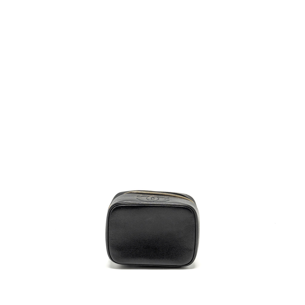 CHANEL VINTAGE VANITY CASE CAVIAR BLACK GHW