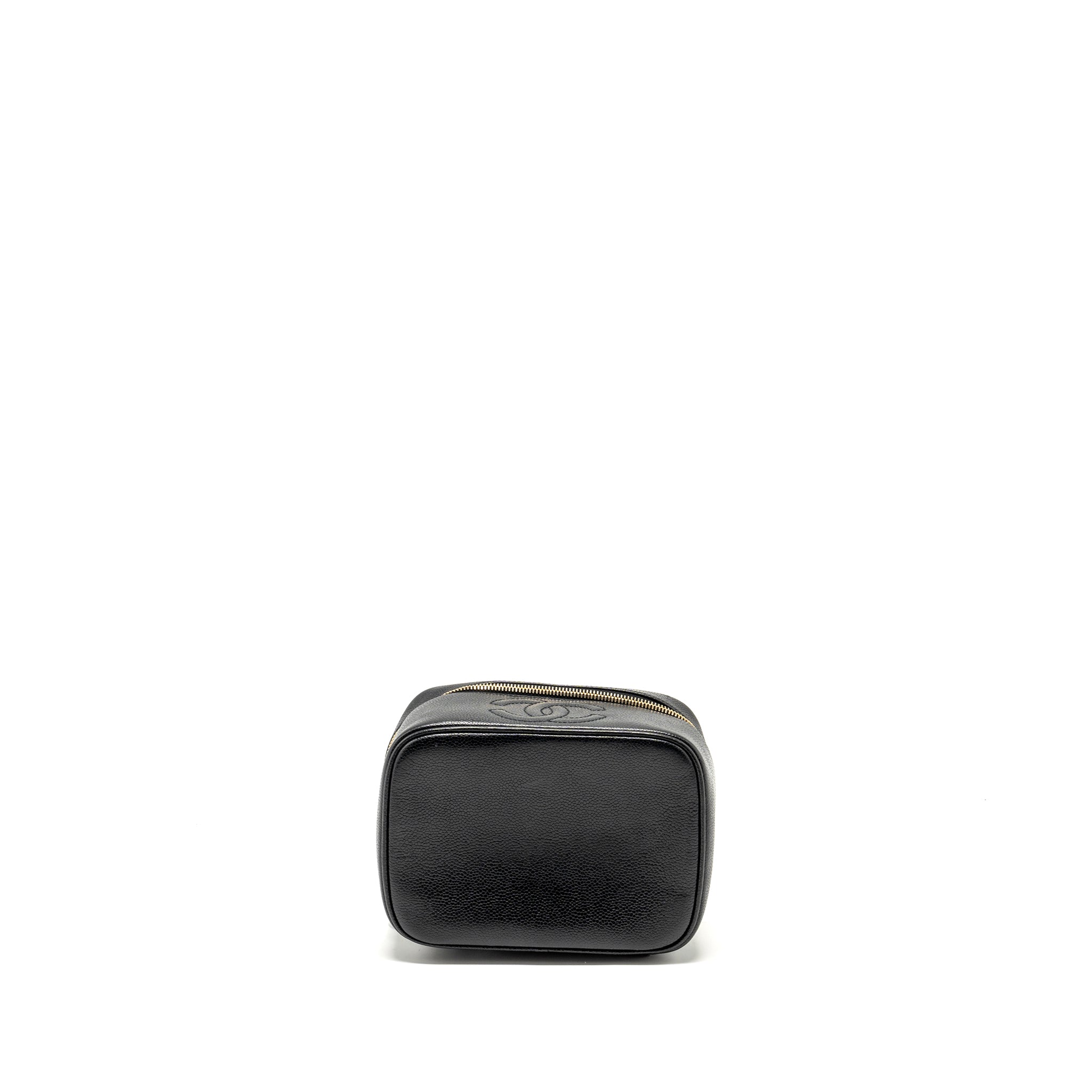 CHANEL VINTAGE VANITY CASE CAVIAR BLACK GHW