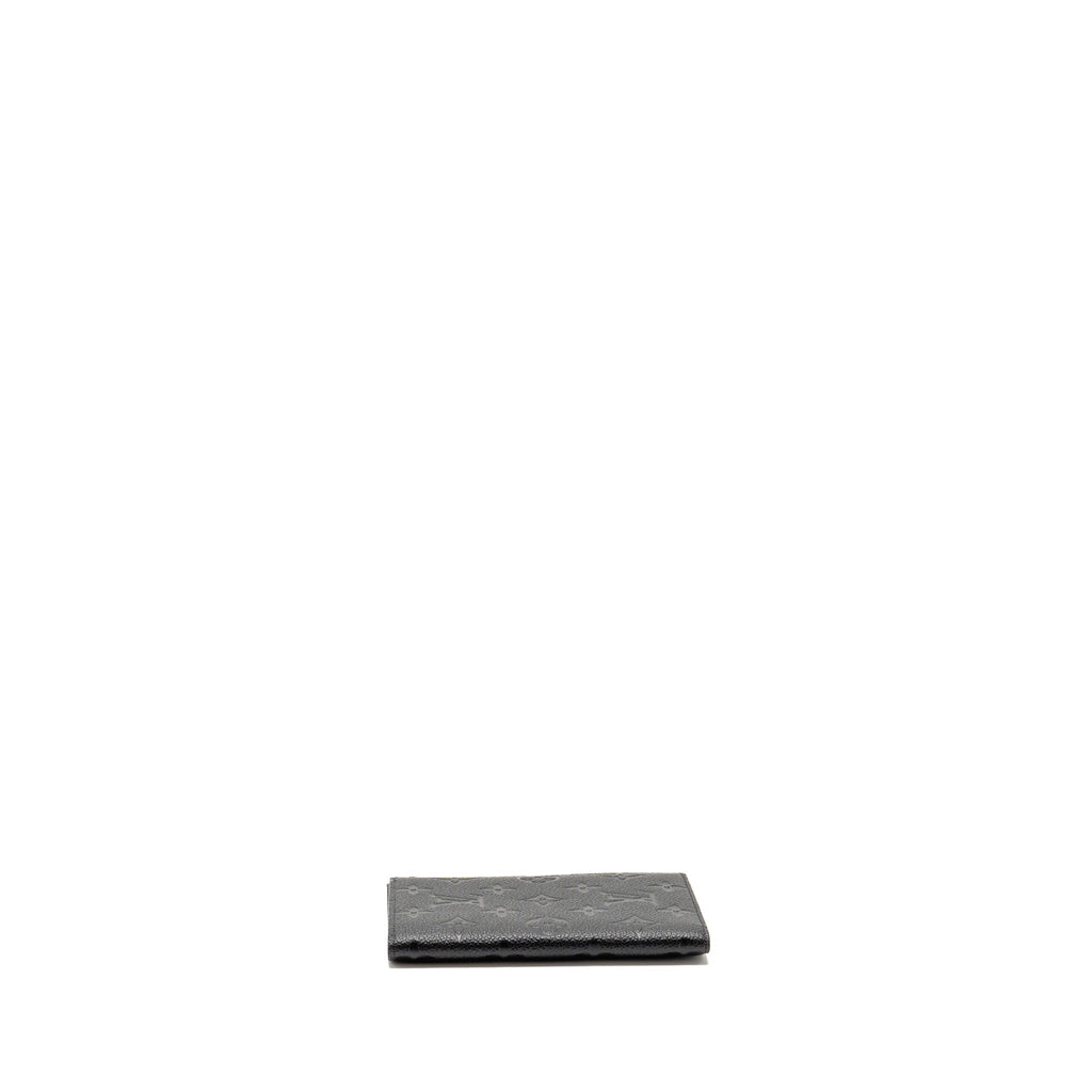 LOUIS VUITTON PASSPORT COVER MONOGRAM EMPREINTE LEATHER BLACK