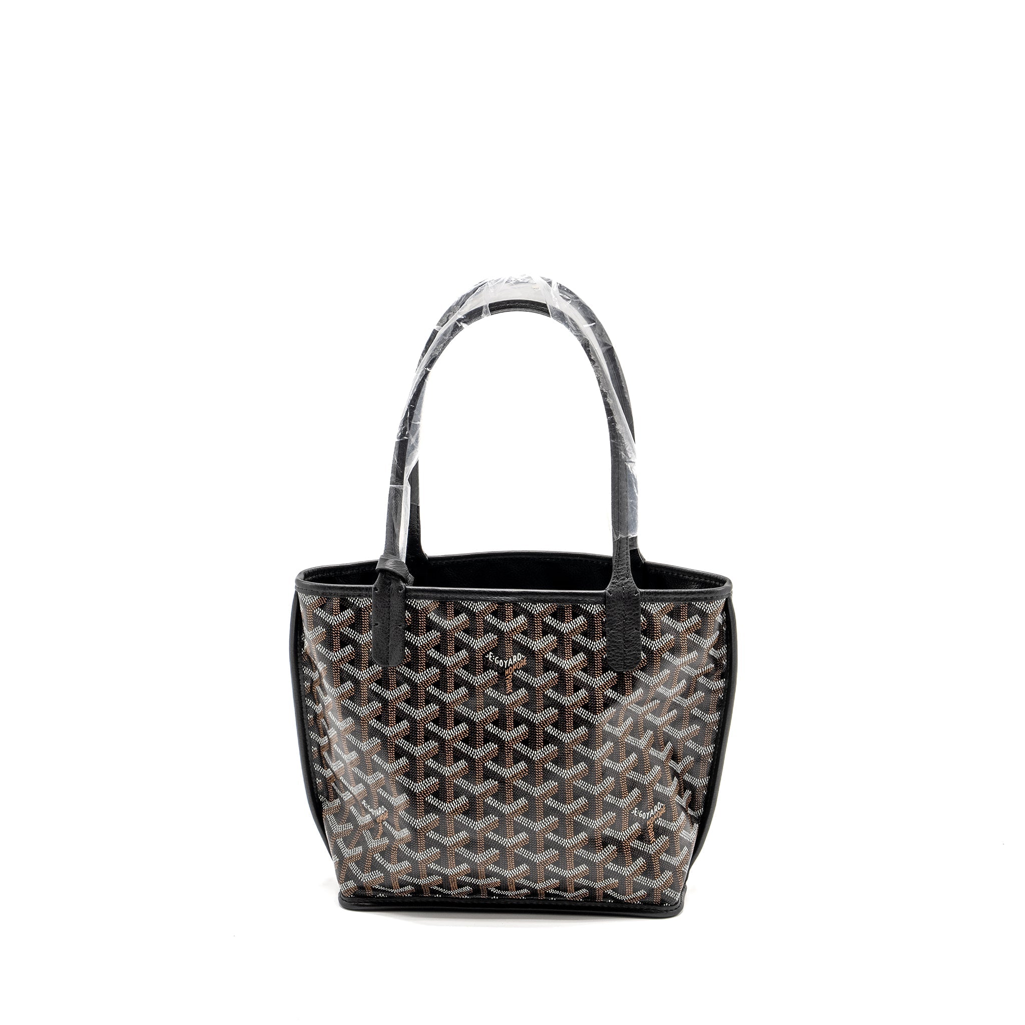 GOYARD MINI ANJOU TOTE GOYARDLINE CANVAS/LEATHER BLACK SHW