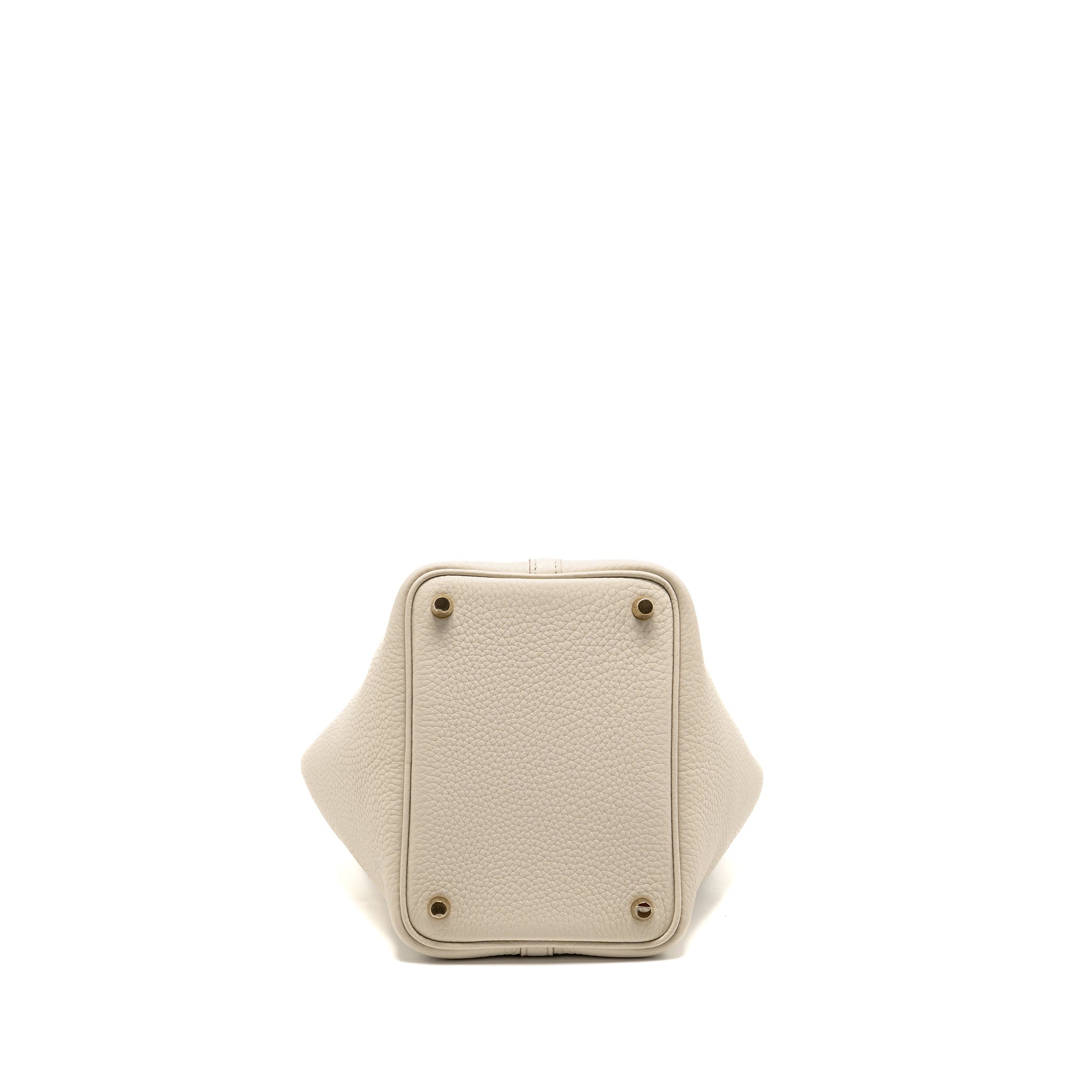 HERMES PICOTIN 18 TOUCH LOCK BAG CLEMENCE / OSTRICH BETON GHW