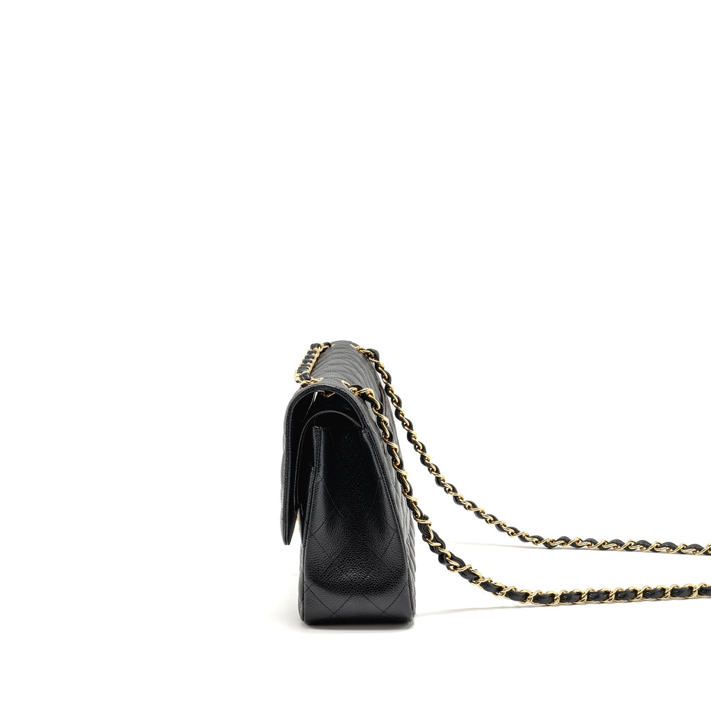 CHANEL JUMBO CLASSIC DOUBLE FLAP BAG CAVIAR BLACK GHW