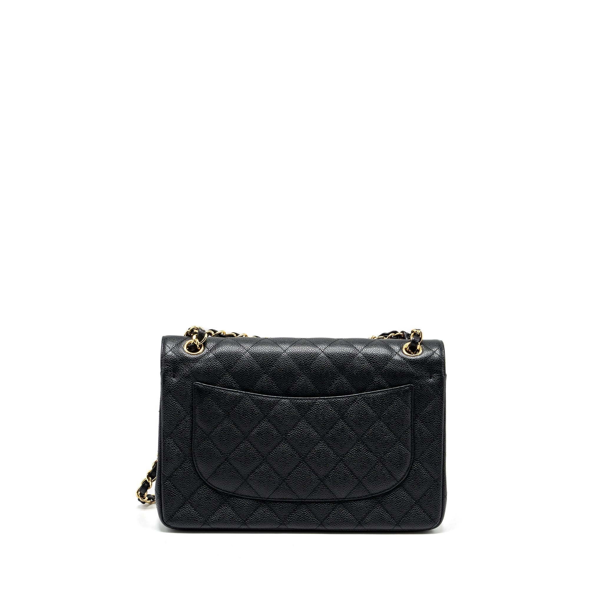CHANEL JUMBO CLASSIC DOUBLE FLAP BAG CAVIAR BLACK GHW