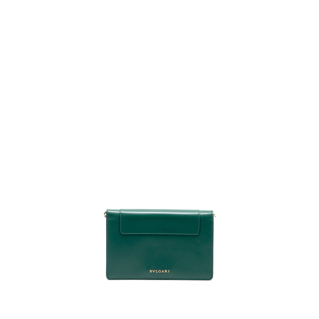 BVLGARI SERPENTI FOREVER WALLET ON CHAIN CALFSKIN GREEN LGHW