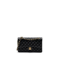 CHANEL MEDIUM CLASSIC FLAP BAG LAMBSKIN BLACK GHW