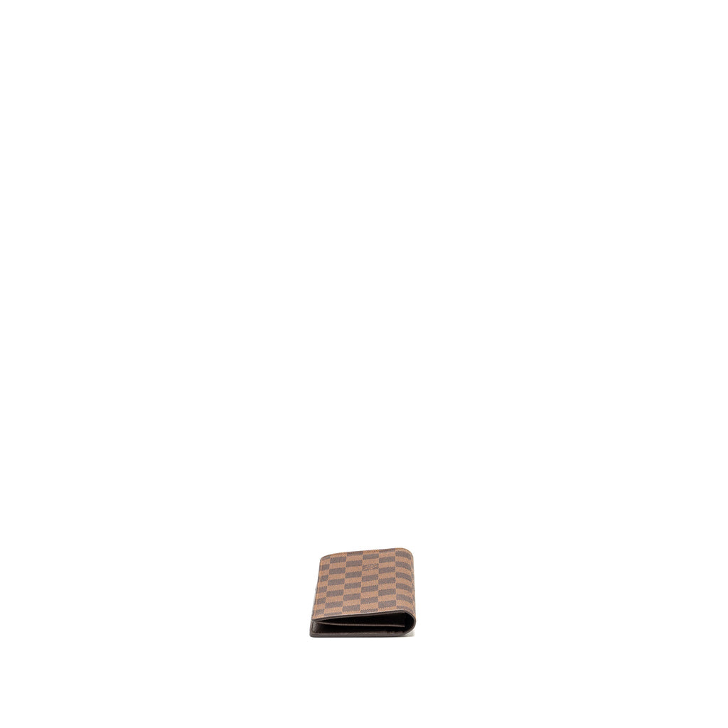 LOUIS VUITTON BRAZZA LONG WALLET DAMIER EBENE CANVAS GHW