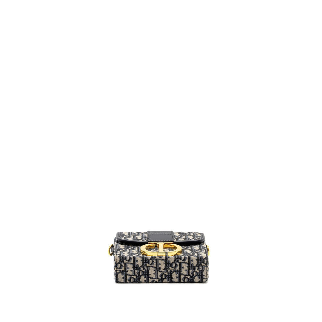DIOR 30 MONTAIGNE BOX BLUE OBLIQUE JACQUARD GHW