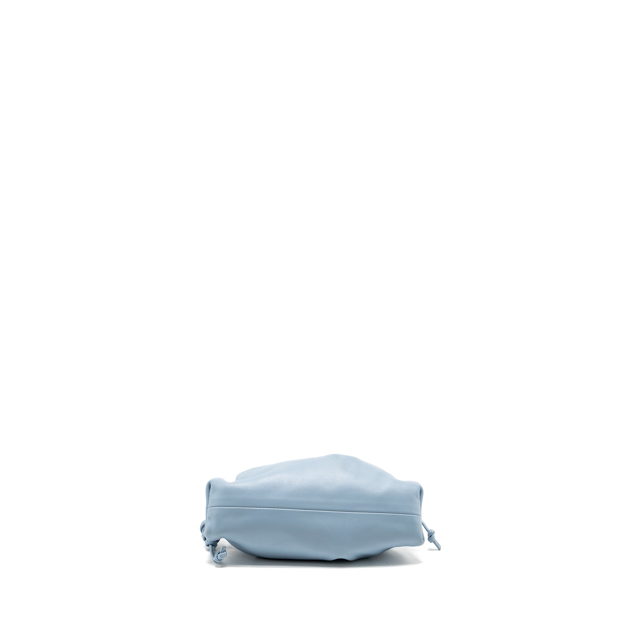 BOTTEGA VENETA MINI POUCH CALFSKIN BLUE GHW