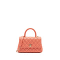 CHANEL SMALL COCO HANDLE CAVIAR PINK LGHW (MICROCHIP)