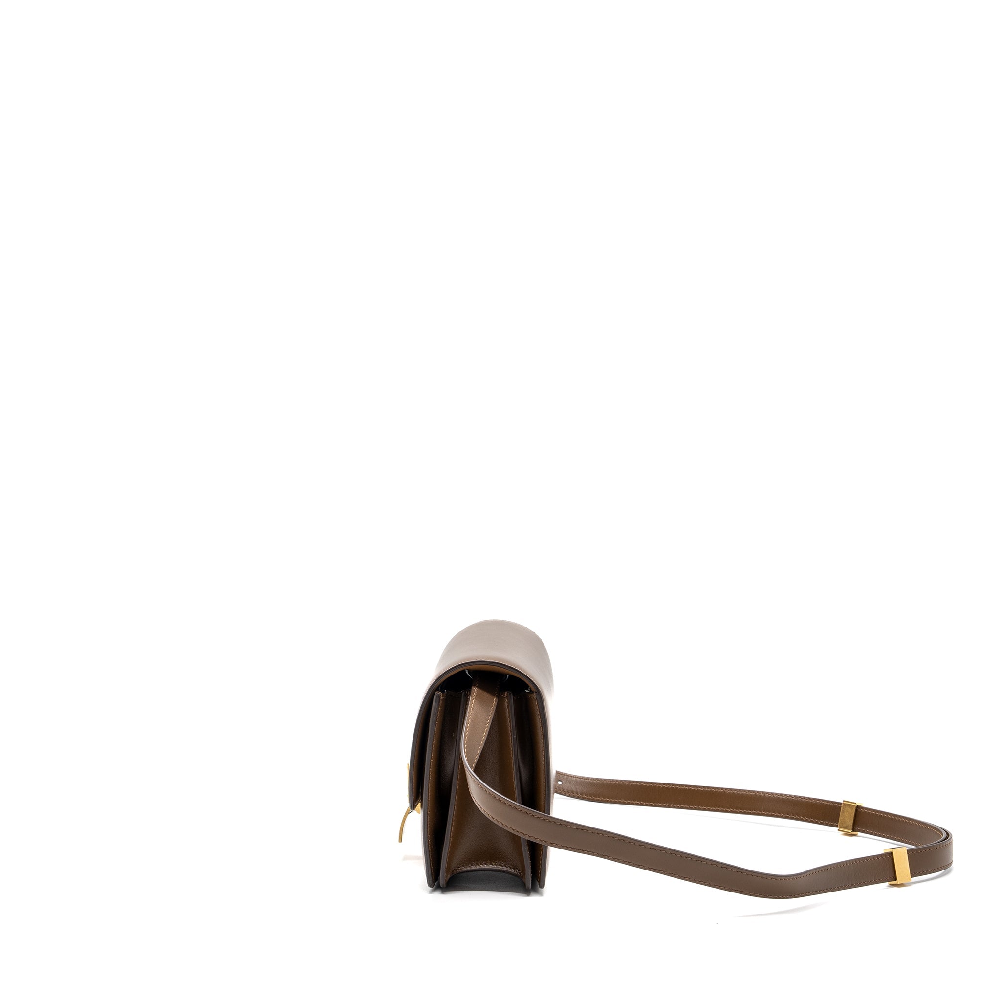 CELINE MINI CLASSIC BAG BOX CALFSKIN CAMEL GHW