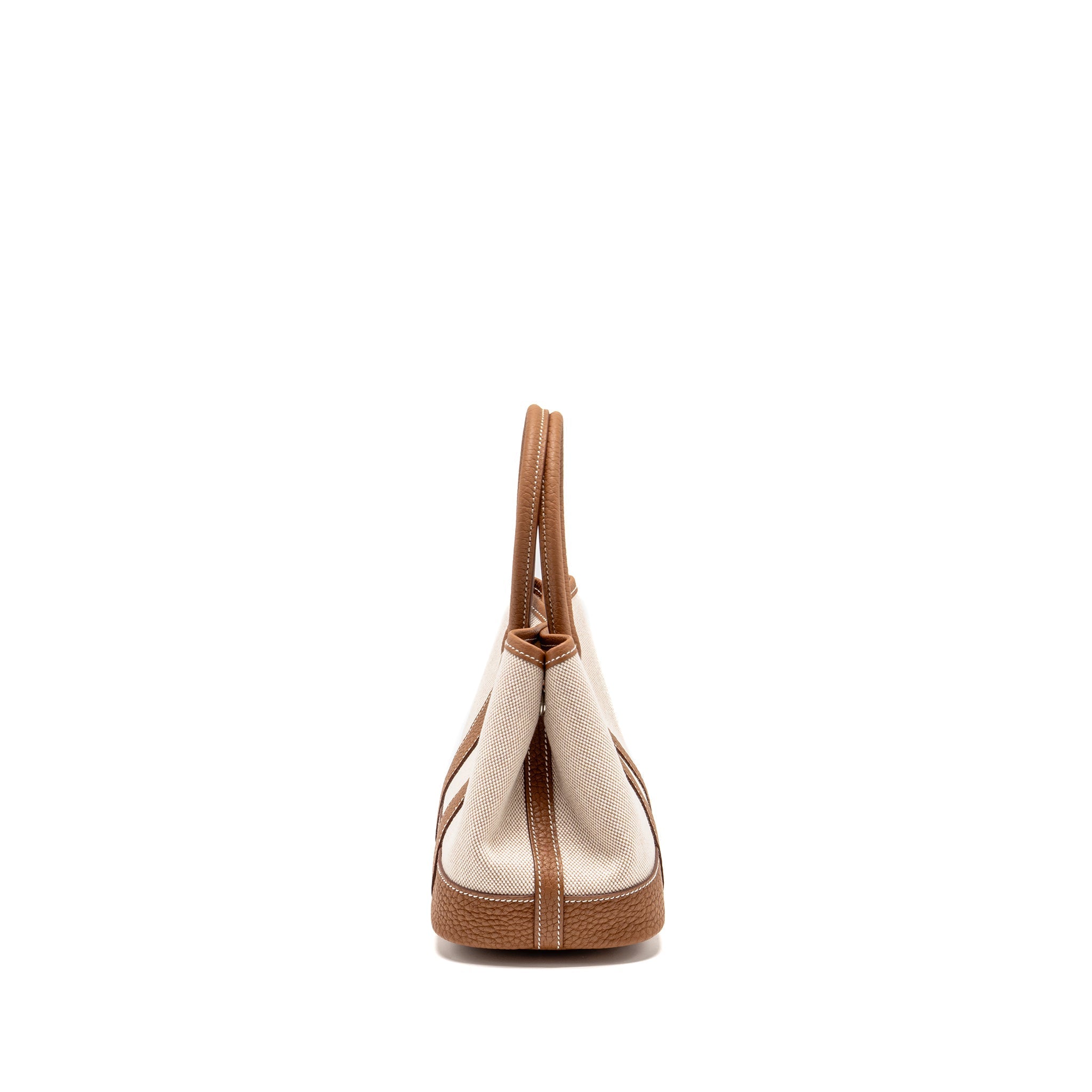 HERMES NEO GARDEN PARTY 23 CANVAS/NEGONDA ECRU-BEIGE/GOLD SHW