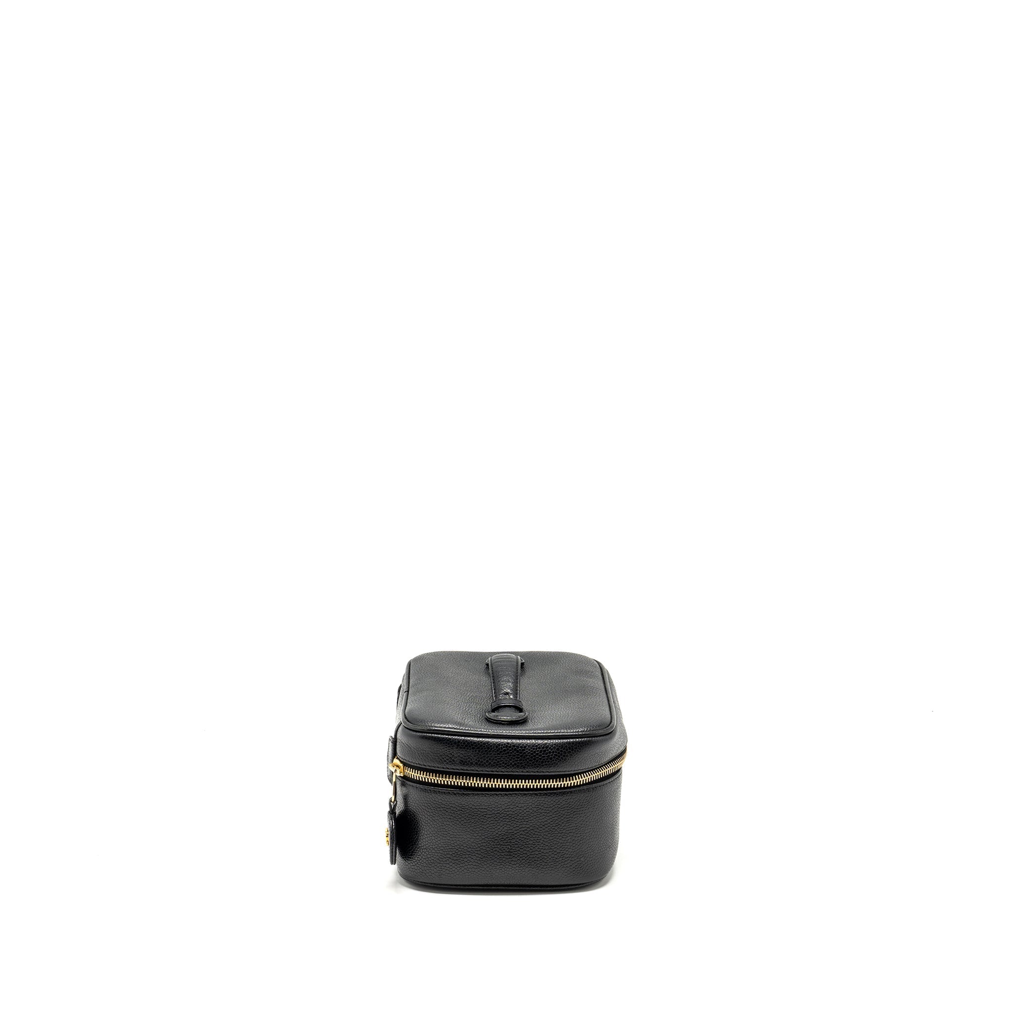 CHANEL VINTAGE VANITY CASE CAVIAR BLACK GHW
