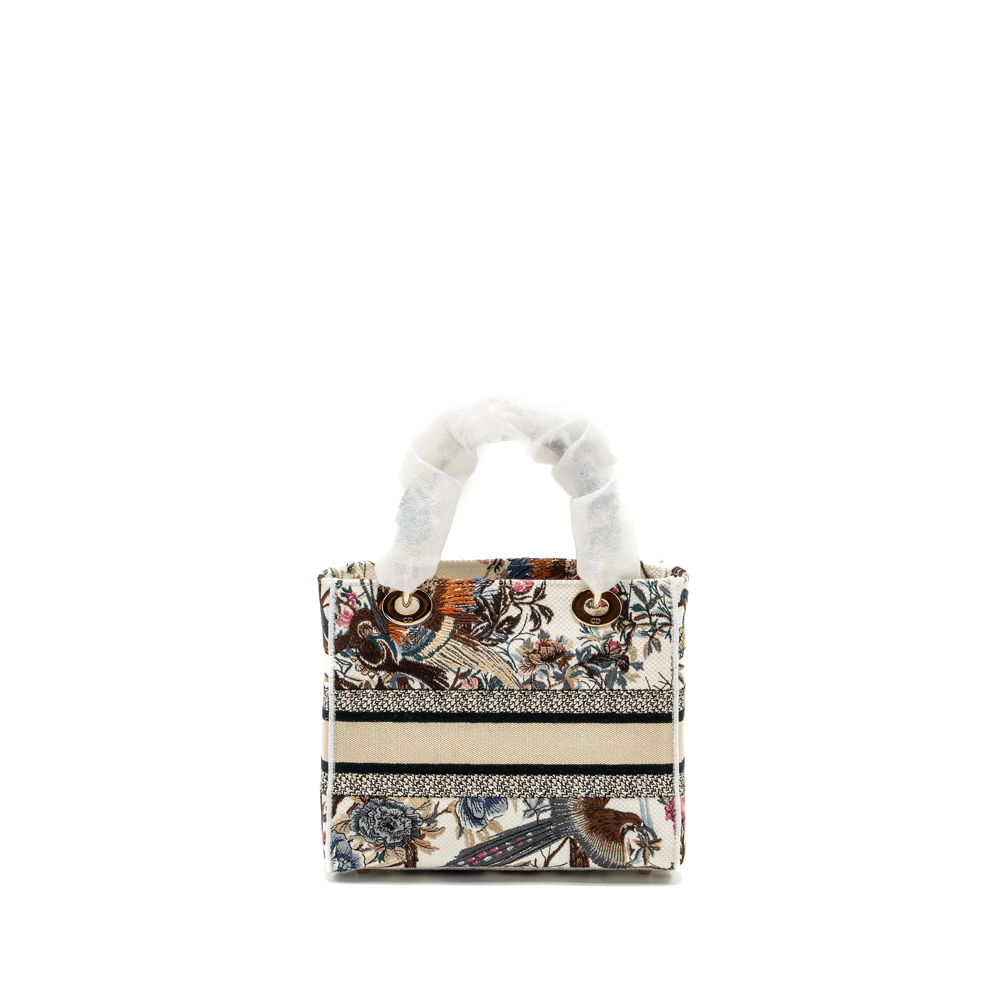 DIOR MEDIUM LADY D-LITE BAG EMBROIDERY WHITE/MULTICOLOR LGHW