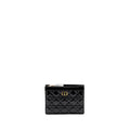 DIOR CARO POUCH WITH CHAIN PATENT CALFSKIN BLACK GHW