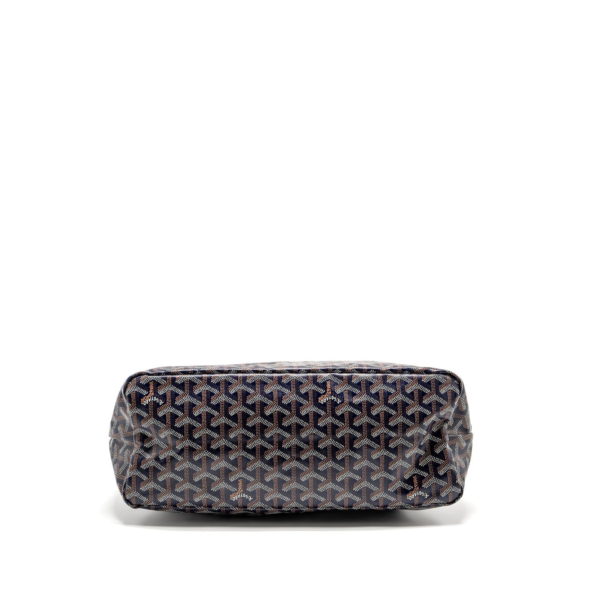 GOYARD BOHEME HOBO BAG GOYARDINE CANVAS/CALFSKIN NAVY SHW