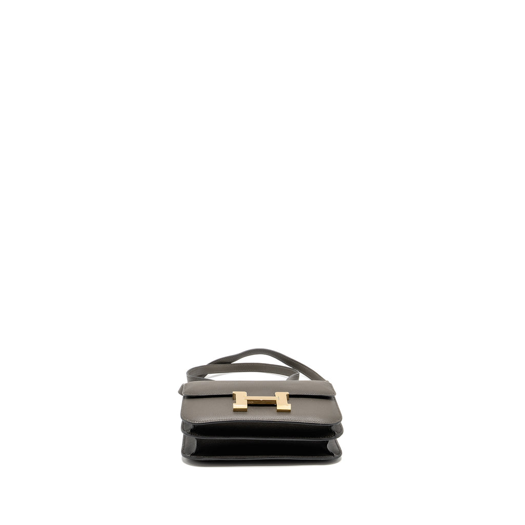HERMES MINI CONSTANCE EVERCOLOR VERT MAQUIS/BLEU BRUME LGHW