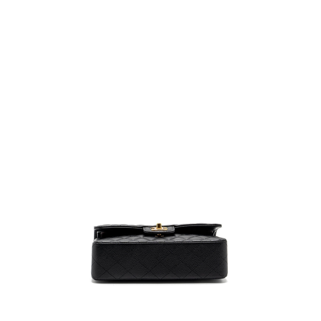 CHANEL SMALL CLASSIC DOUBLE FLAP BAG CAVIAR BLACK GHW