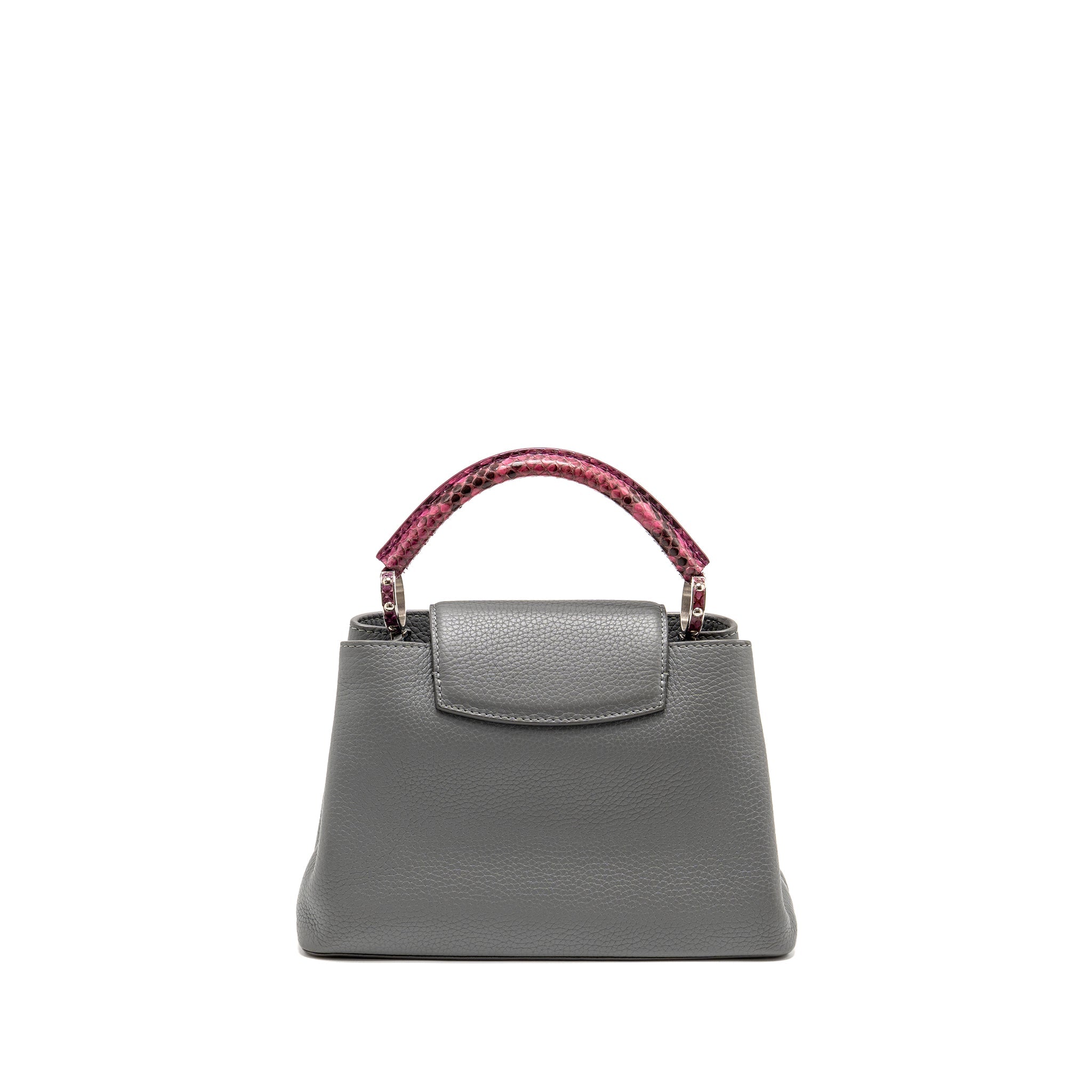 LOUIS VUITTON CAPUCINE BB PYTHON/TAURILLON LEATHER GREY SHW