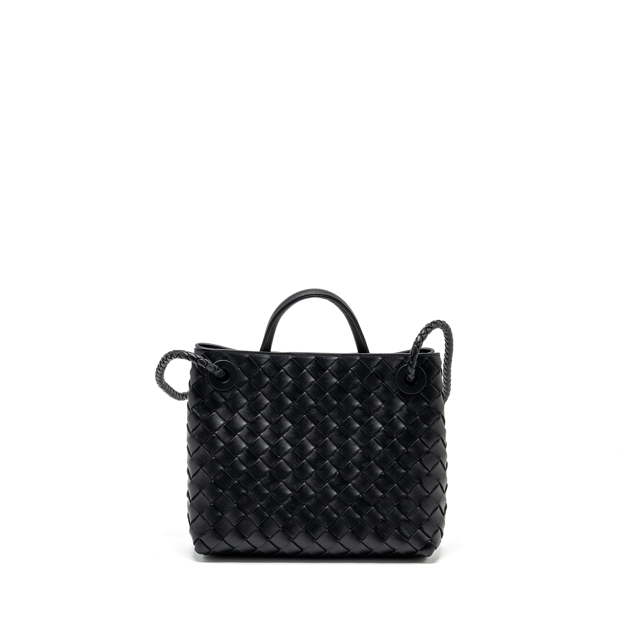 BOTTEGA VENETA SMALL ANDIAMO BAG LAMBSKIN BLACK GHW